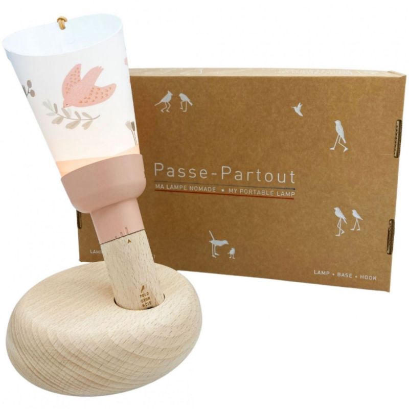 Coffret lampe nomade Paloma-Rose poudré (personnalisable) Maison Polochon