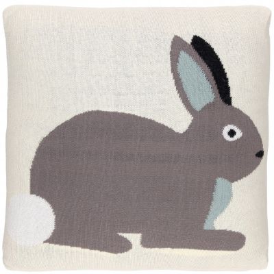 Coussin carré lapin réversible (35 x 35 cm) Art for Kids