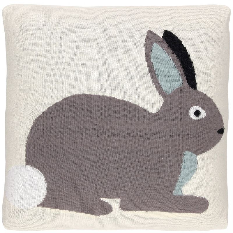 Coussin carré lapin réversible (35 x 35 cm) AFKliving