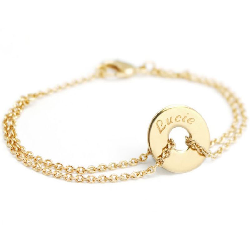 Bracelet Poème adulte (plaqué or jaune) Petits trésors