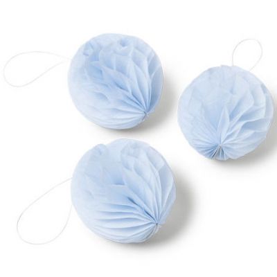 Boules en papier alvéolé bleu (10 pièces) Arty Fêtes Factory