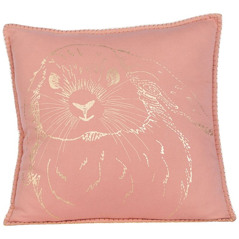 Coussin carré corail lapin Gini (40 x 40 cm) Kids Depot
