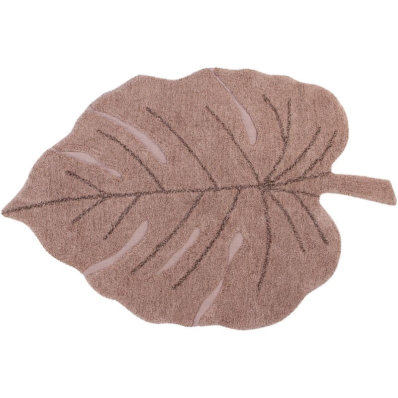 Tapis lavable Monstera vintage rose nude (120 x 180 cm) Lorena Canals