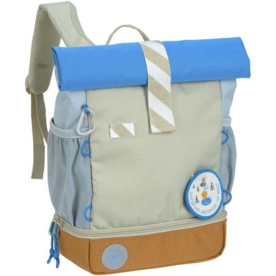 Mini sac à dos enfant Rolltop Sunny Explorer vert et bleu Lässig 