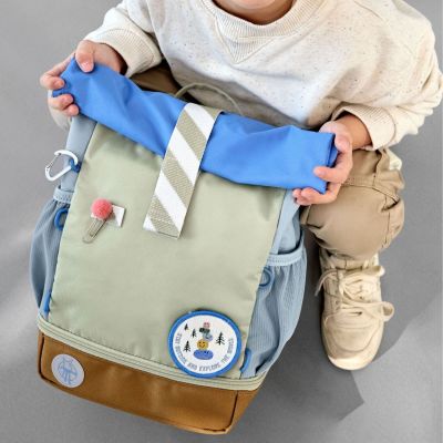 Mini sac à dos enfant Rolltop Sunny Explorer vert et bleu