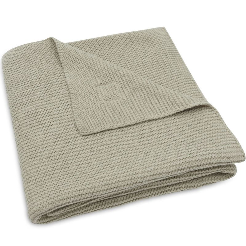 Couverture en tricot Basic Knit Olive Green (75 x 100 cm) Jollein Produit 1 grande taille