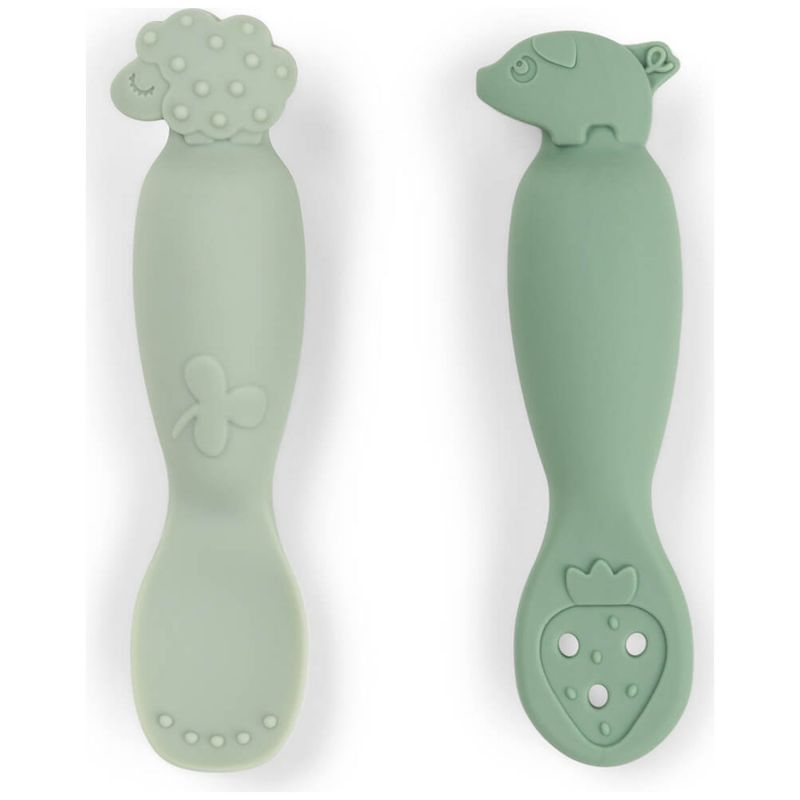 Lot de 2 premières cuillères Tiny farm Vert Done by Deer Produit 1