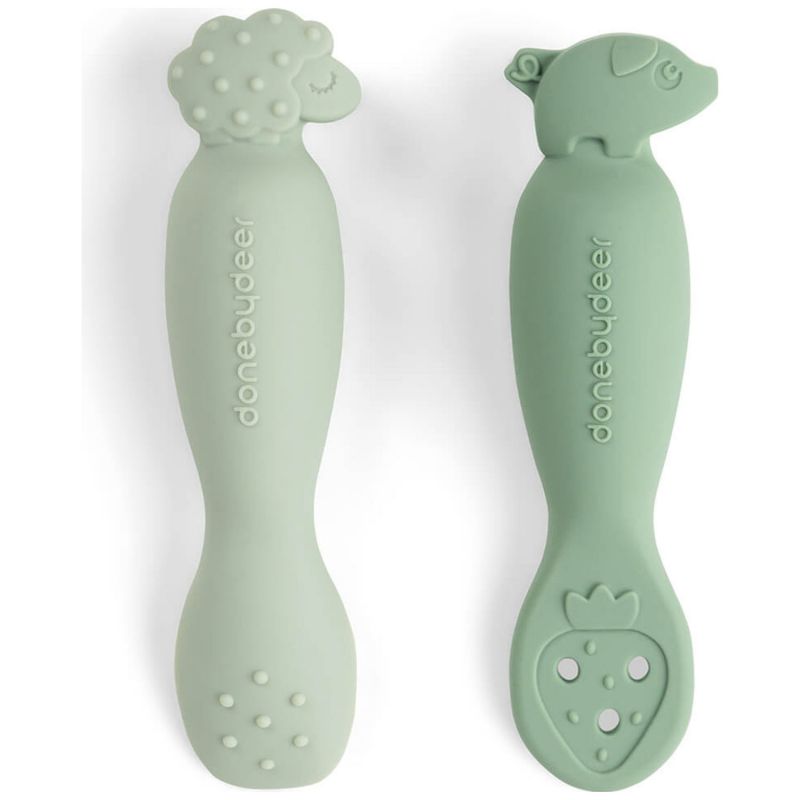 Lot de 2 premières cuillères Tiny farm Vert Done by Deer Produit 3