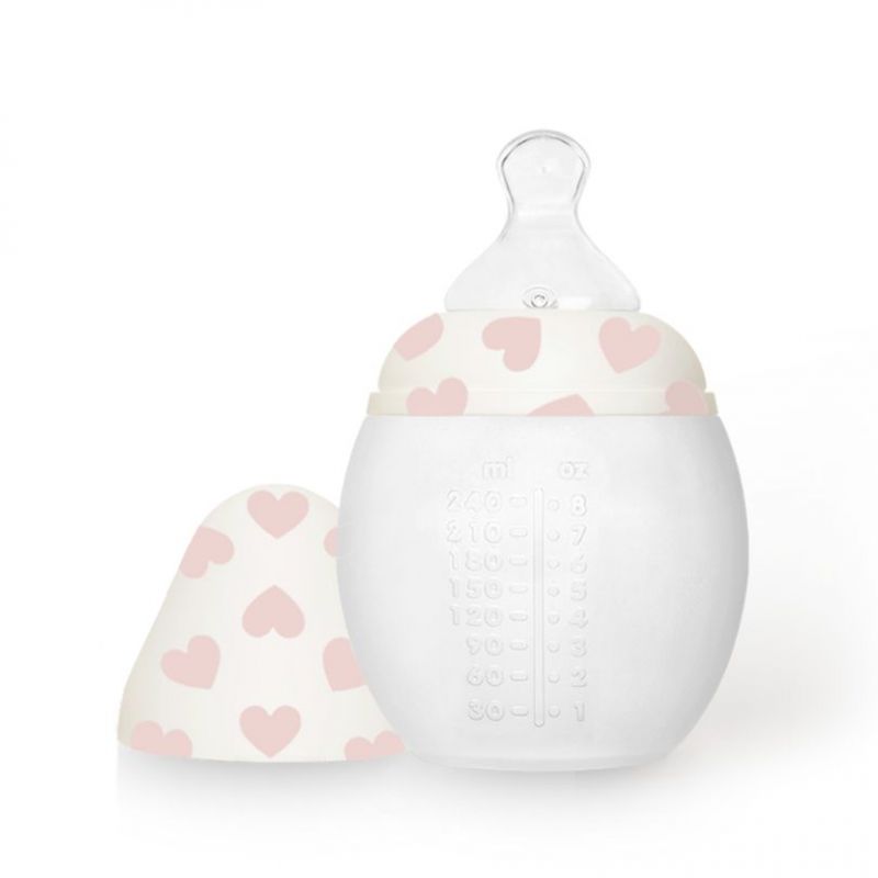 Biberon anti-colique en silicone Full of Love Pink (240 ml) Elhée Produit 1
