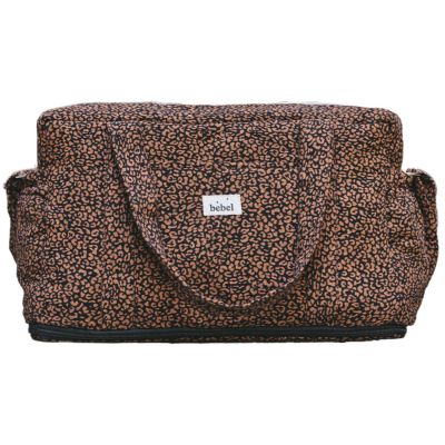 Sac à langer bandoulière 24/48h Léopard noir BEBEL