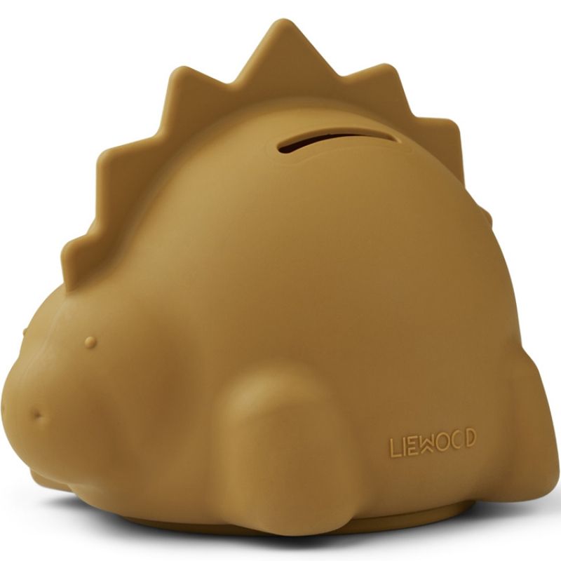 Tirelire en silicone Palma Dino golden caramel (13 cm) Liewood