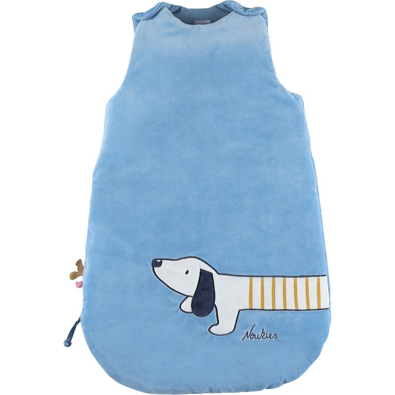 Gigoteuse chaude en veloudoux Aston & Jack chien bleue TOG 2.0 (70 cm) Noukie's