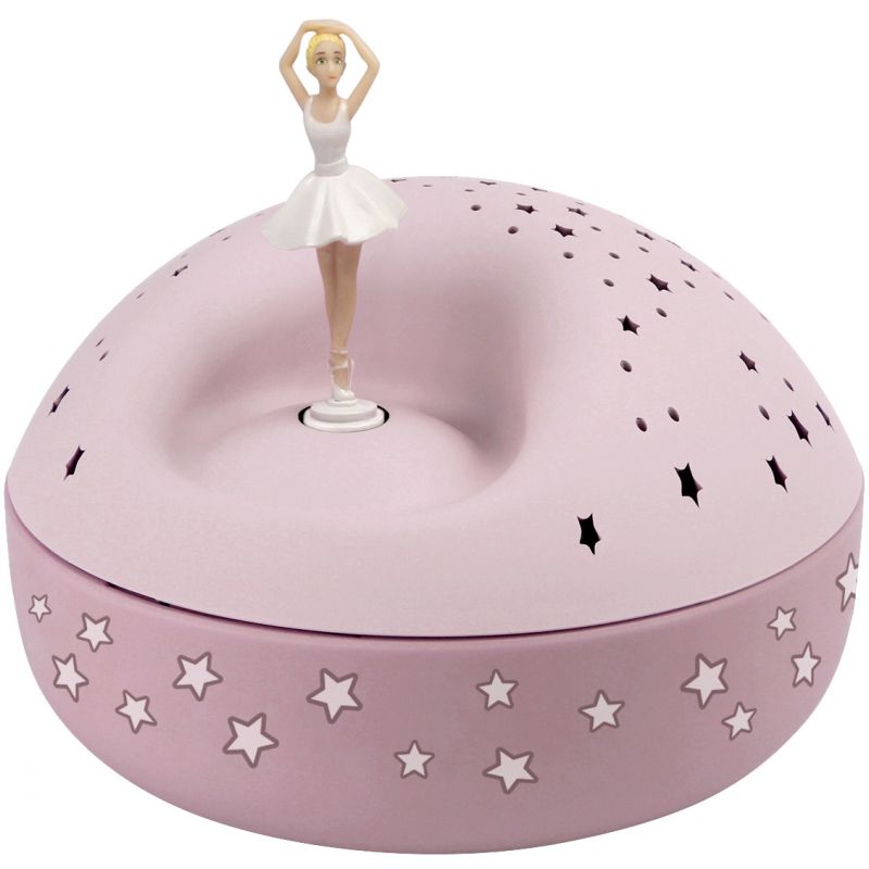 Veilleuse projecteur d'étoiles musical ballerine rose (12 cm) Trousselier