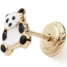 Paire de fermoirs vissés pour boucle d'oreilles (or jaune 375°)