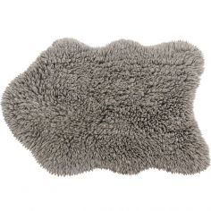 Tapis en laine Woolly Sheep gris (110 x 75 cm) - Lorena Canals