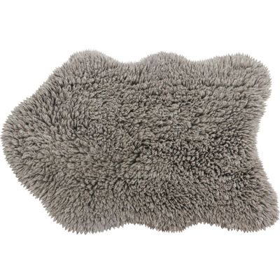 Tapis en laine Woolly Sheep gris (110 x 75 cm)