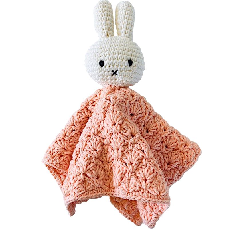 Doudou plat vintage Miffy rose pastel Just Dutch