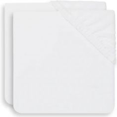 Lot de 2 housses de matelas à langer en éponge White (50 x 70 cm) - Jollein