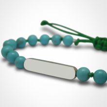 Bracelet Maracas perles (argent 925° et turquoise)  par Mikado