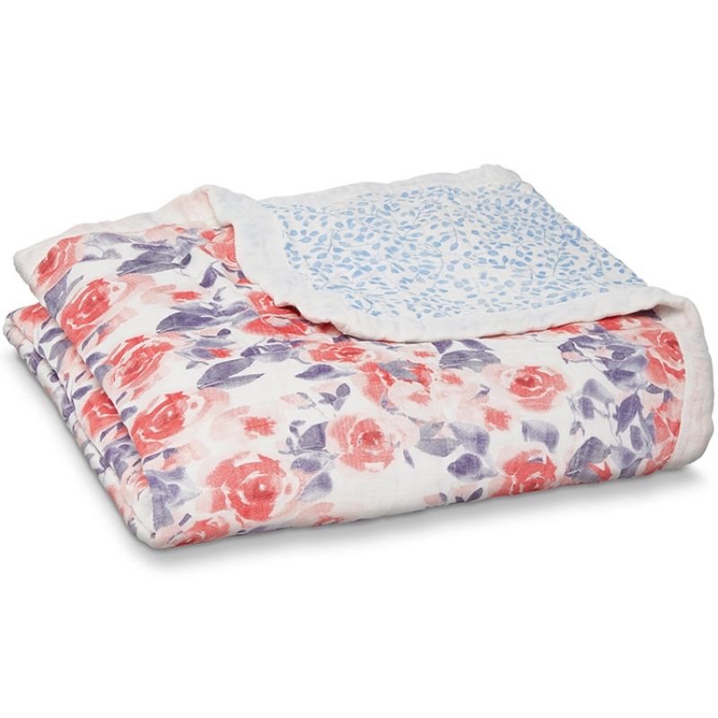 Couverture de rêve Dream Blanket Silky Soft Watercolor Garden (120 x 120 cm) aden + anais