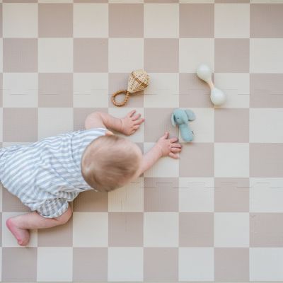 Tapis puzzle Damier Beige (171 x 123 cm)