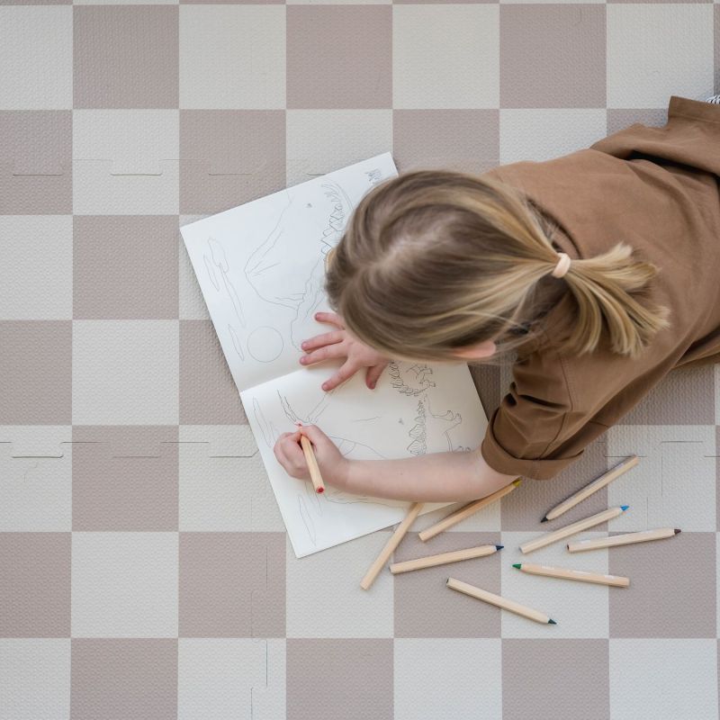 Tapis puzzle Damier Beige (171 x 123 cm) 3 sprouts Ambiance 6