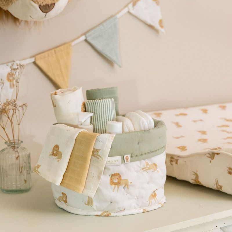 Panier de toilette rond petit Safari Leo Little Dutch Ambiance 2