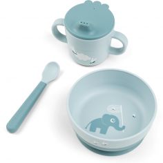Coffret premier repas Elphee Bleu (3 pièces) - Done by Deer