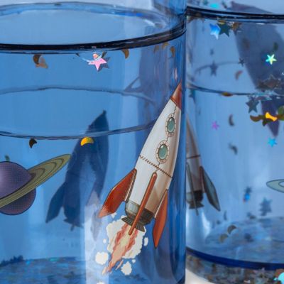 Lot de 2 gobelets à paillettes Outer Espace
