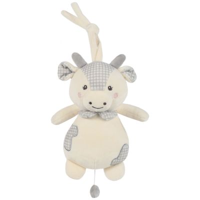Peluche musicale Vache Little Bloom Gris