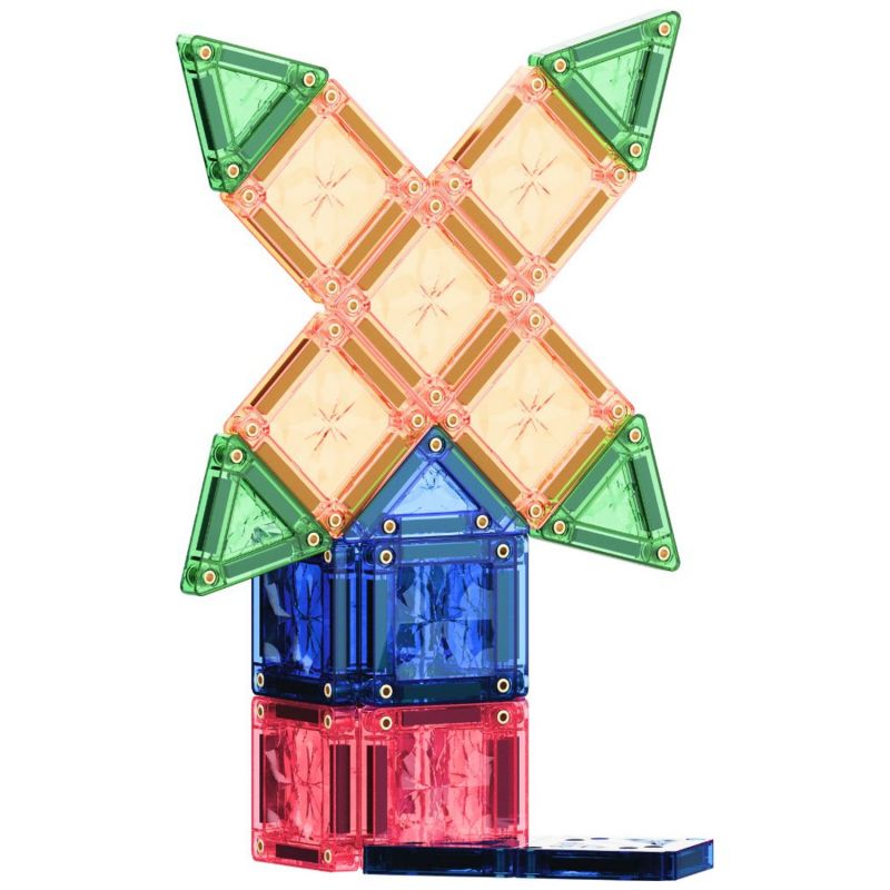 Kit de construction magnétique Tuiles Pastel (28 pièces) Cleverclixx Produit 3