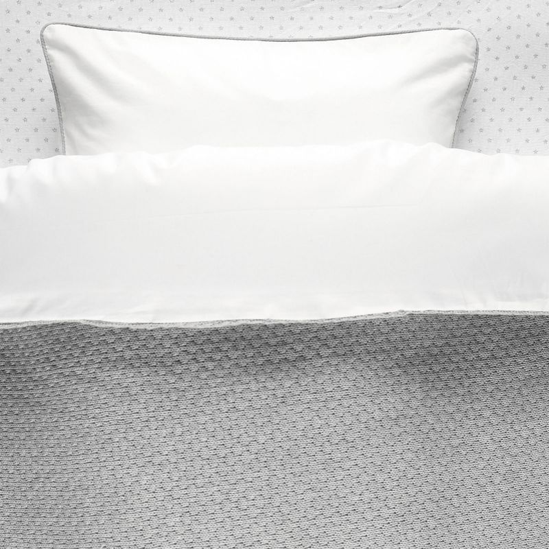 Housse de couette et taie gris clairTricoloudoux (100 x 140 cm) Noukie's