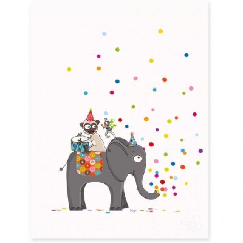 Affiche Confettis (30 x 40 cm) Série-Golo
