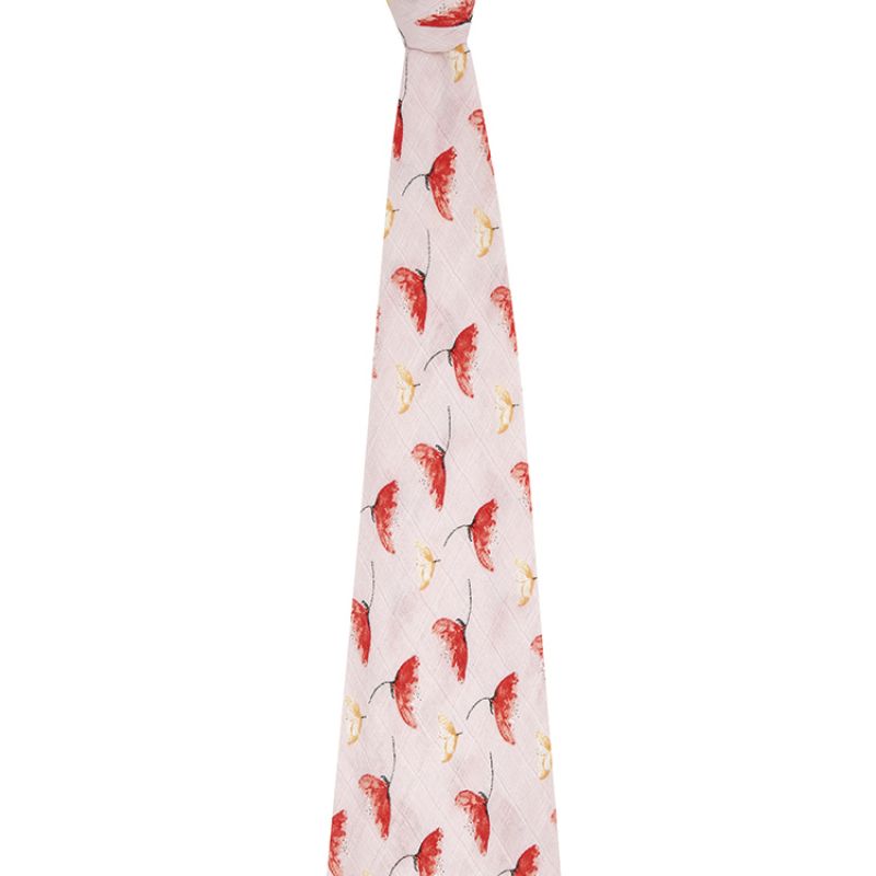 Maxi lange en mousseline de coton Picked for you poppies (120 x 120 cm) aden + anais