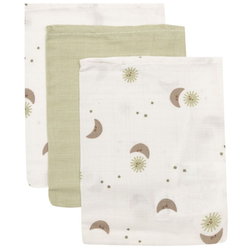 Lot de 3 gants de toilette Over the Moon Jollein Produit 1
