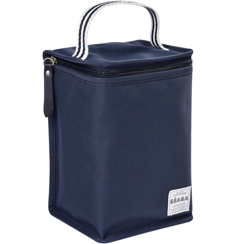 Sac isotherme bleu marine rayé Béaba
