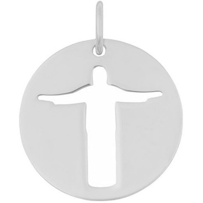 Médaille Esquisses Christ de Rio 18 mm (or blanc 750°) Maison La Couronne
