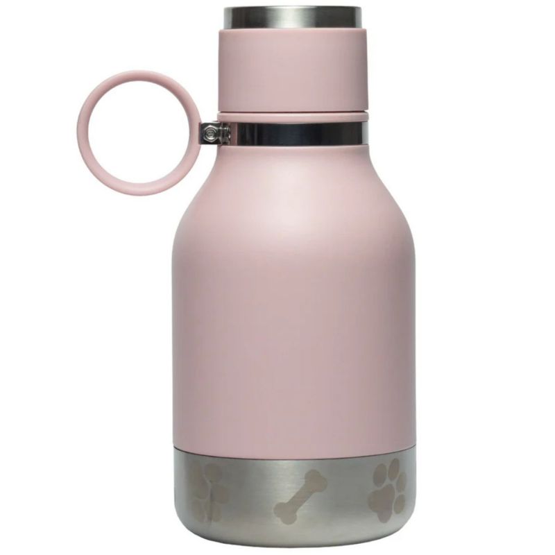 Gourde isotherme pour chien 2 en 1 Rose (1 litre) Asobu Produit 1