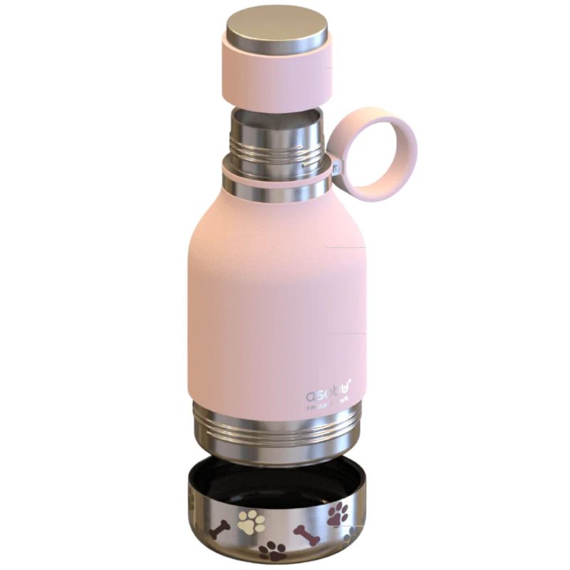Gourde isotherme pour chien 2 en 1 Rose (1 litre) Asobu Produit 3