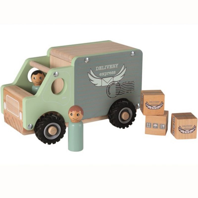 Jeu à rouler grand fourgon en bois Egmont Toys Produit 1 grande taille