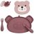Variation Bleu, blanc, noir du produit Set repas en silicone Ourson Rose (4 pièces) de la marque TUM TUM