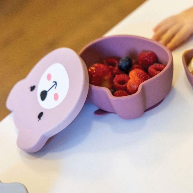 Set repas en silicone Ourson Rose (4 pièces) TUM TUM Ambiance 8