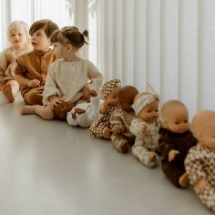 Poupée Romy avec tenue col Gaze Léopard Marron