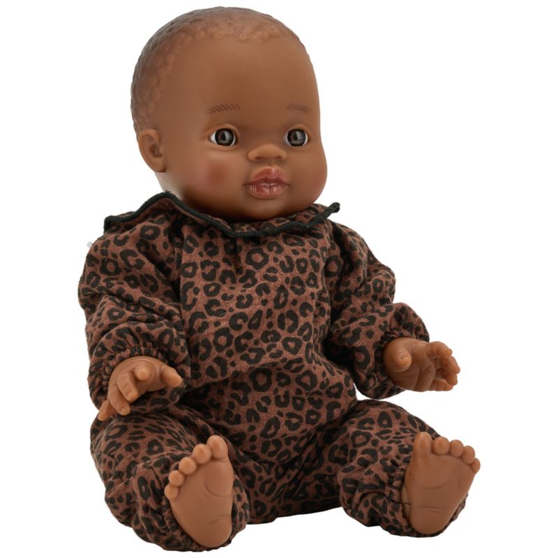 Poupée Romy avec tenue col Gaze Léopard Marron Atelier Wagram Produit 1