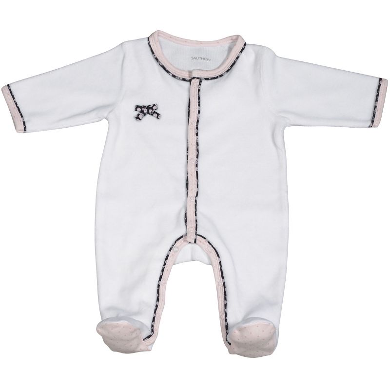 Pyjama chaud Miss Fleur de Lune blanc (1 mois) Sauthon