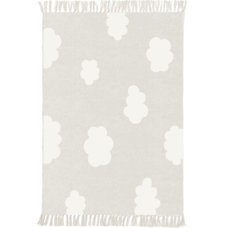 Tapis rectangualire en toile de coton Nuage (120 x 170 cm) Lilipinso