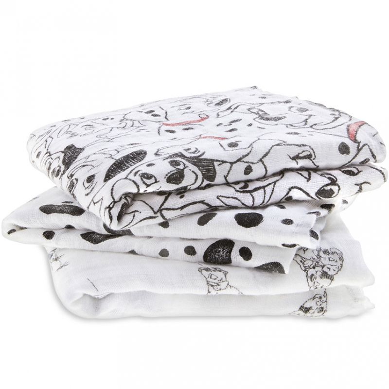 Lot de 3 langes 101 Dalmatiens (70 x 70 cm) aden + anais