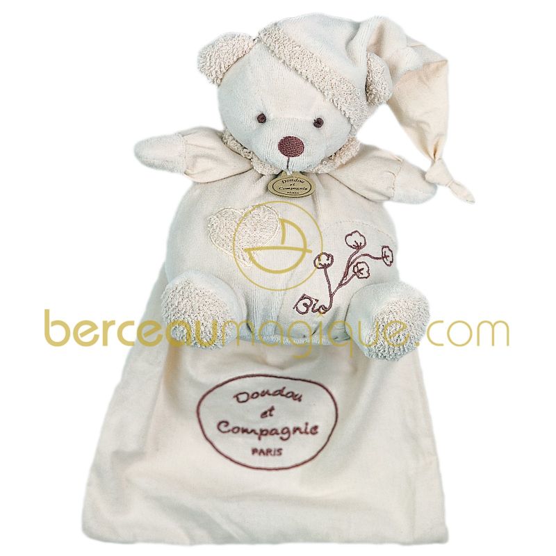 Doudou Ours boule bio Doudou et Compagnie
