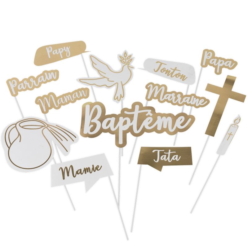 Accessoires pour photos Baptême religieux (13 pièces) Arty Fêtes Factory