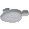 Assiette à compartiments en silicone souris grise Little Chums  par Lässig 